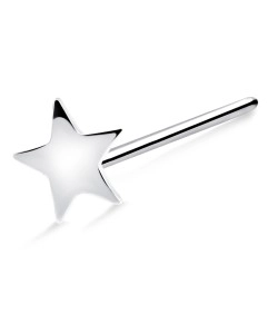 Star Silver Straight Nose Stud NSKA-731L
